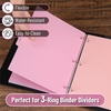 image:imageMr Pen 3 Ring Binder Dividers with Tabs 2 Sets 6 PackSet Letter Size  12 Pack Spring Colors Plastic 6 Tab Dividers for 3 Ring Binder with 12 pcs LabelsMisty