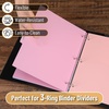 image:imageMr Pen 3 Ring Binder Dividers with Tabs 2 Sets 6 PackSet Letter Size  12 Pack Spring Colors Plastic 6 Tab Dividers for 3 Ring Binder with 12 pcs LabelsPastel