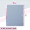 image:imageMr Pen 3 Ring Binder Dividers with Tabs 2 Sets 6 PackSet Letter Size  12 Pack Spring Colors Plastic 6 Tab Dividers for 3 Ring Binder with 12 pcs LabelsMisty