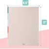 image:imageMr Pen 3 Ring Binder Dividers with Tabs 2 Sets 6 PackSet Letter Size  12 Pack Spring Colors Plastic 6 Tab Dividers for 3 Ring Binder with 12 pcs LabelsSpring