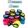 image:imageMr Pen Manual Pencil Sharpeners 12 Pack Colorful  Portable Handheld Pencil Sharpeners with SnapOn Lid for Kids School Office Home Adults Students ClassMulticolor