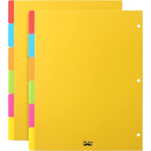 image:imageMr Pen 3 Ring Binder Dividers with Tabs 2 Sets 6 PackSet Letter Size  12 Pack Spring Colors Plastic 6 Tab Dividers for 3 Ring Binder with 12 pcs LabelsBright