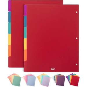 image:imageMr Pen 3 Ring Binder Dividers with Tabs 2 Sets 6 PackSet Letter Size  12 Pack Spring Colors Plastic 6 Tab Dividers for 3 Ring Binder with 12 pcs LabelsEnergetic