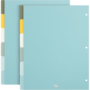 image:imageMr Pen 3 Ring Binder Dividers with Tabs 2 Sets 6 PackSet Letter Size  12 Pack Spring Colors Plastic 6 Tab Dividers for 3 Ring Binder with 12 pcs LabelsEarthlight