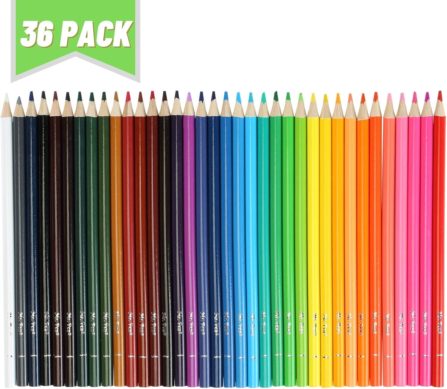 image:imageMr Pen Bulk Colored Pencils for Kids 12 ColorsSet 36 Sets Soft Core  PreSharpened Color Pencils Bulk for Adult Coloring Book Drawing Sketching Classroom Prizes Kids Party Favors1 Count Pack of 1