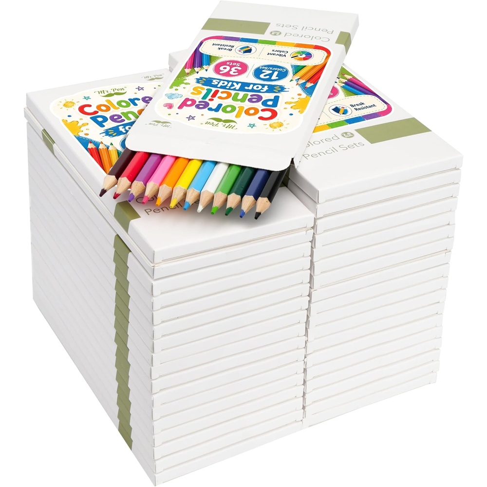 image:imageMr Pen Bulk Colored Pencils for Kids 12 ColorsSet 36 Sets Soft Core  PreSharpened Color Pencils Bulk for Adult Coloring Book Drawing Sketching Classroom Prizes Kids Party Favors36 Sets