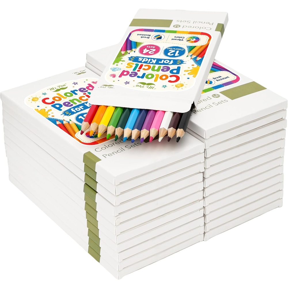 image:imageMr Pen Bulk Colored Pencils for Kids 12 ColorsSet 36 Sets Soft Core  PreSharpened Color Pencils Bulk for Adult Coloring Book Drawing Sketching Classroom Prizes Kids Party Favors24 Sets