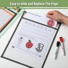 image:imageMr Pen Reusable Dry Erase Pocket Sleeves 10 x 14 12 Pack Black  Clear Plastic Sheet Protectors Teacher School Classroom SuppliesAutumn
