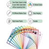 image:imageMr Pen Reusable Dry Erase Pocket Sleeves 10 x 14 12 Pack Black  Clear Plastic Sheet Protectors Teacher School Classroom SuppliesBright  Pastel Colors