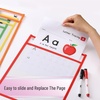 image:imageMr Pen Reusable Dry Erase Pocket Sleeves 10 x 14 12 Pack Black  Clear Plastic Sheet Protectors Teacher School Classroom SuppliesBright Colors