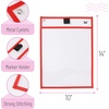 image:imageMr Pen Reusable Dry Erase Pocket Sleeves 10 x 14 12 Pack Black  Clear Plastic Sheet Protectors Teacher School Classroom SuppliesBright Colors