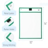 image:imageMr Pen Reusable Dry Erase Pocket Sleeves 10 x 14 12 Pack Black  Clear Plastic Sheet Protectors Teacher School Classroom SuppliesMint Melody