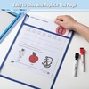 image:imageMr Pen Reusable Dry Erase Pocket Sleeves 10 x 14 12 Pack Black  Clear Plastic Sheet Protectors Teacher School Classroom SuppliesOcean Breeze