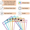 image:imageMr Pen Reusable Dry Erase Pocket Sleeves 10 x 14 12 Pack Black  Clear Plastic Sheet Protectors Teacher School Classroom SuppliesPastel Colors