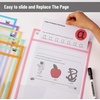 image:imageMr Pen Reusable Dry Erase Pocket Sleeves 10 x 14 12 Pack Black  Clear Plastic Sheet Protectors Teacher School Classroom SuppliesPastel Colors