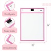 image:imageMr Pen Reusable Dry Erase Pocket Sleeves 10 x 14 12 Pack Black  Clear Plastic Sheet Protectors Teacher School Classroom SuppliesPink Shades