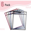 image:imageMr Pen Reusable Dry Erase Pocket Sleeves 10 x 14 12 Pack Black  Clear Plastic Sheet Protectors Teacher School Classroom SuppliesSleek Dark