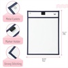 image:imageMr Pen Reusable Dry Erase Pocket Sleeves 10 x 14 12 Pack Black  Clear Plastic Sheet Protectors Teacher School Classroom SuppliesSleek Dark