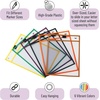 image:imageMr Pen Reusable Dry Erase Pocket Sleeves 10 x 14 12 Pack Black  Clear Plastic Sheet Protectors Teacher School Classroom SuppliesVintage