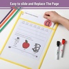 image:imageMr Pen Reusable Dry Erase Pocket Sleeves 10 x 14 12 Pack Black  Clear Plastic Sheet Protectors Teacher School Classroom SuppliesVintage