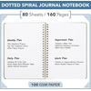image:imageMr Pen Dotted Spiral Journal Notebook Set A5 57x79 160 PagesGreen