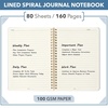 image:imageMr Pen Lined Spiral Journal Notebook A5 57x79 160 Pages