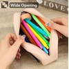 image:imageMr Pen Small Silicone Pencil Case with DIY Holes and 20 Decorative CharmsCream