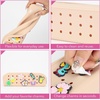 image:imageMr Pen Small Silicone Pencil Case with DIY Holes and 20 Decorative CharmsCream