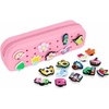 image:imageMr Pen Small Silicone Pencil Case with DIY Holes and 20 Decorative CharmsPink