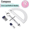 image:imageMr Pen Bulk Compass and Protractor Set 24 Set Metal Math Compass1 Set