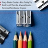 image:imageMr Pen Handheld Metal Pencil Sharpener 8 PackSteel