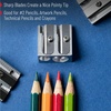 image:imageMr Pen Handheld Metal Pencil Sharpener 8 PackSteel