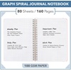 image:imageMr Pen Graph Grid Spiral Journal Notebook Set A5 57 x 79 160 PagePink