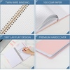 image:imageMr Pen Graph Grid Spiral Journal Notebook Set A5 57 x 79 160 PagePink