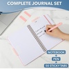 image:imageMr Pen Graph Grid Spiral Journal Notebook Set A5 57 x 79 160 PagePink